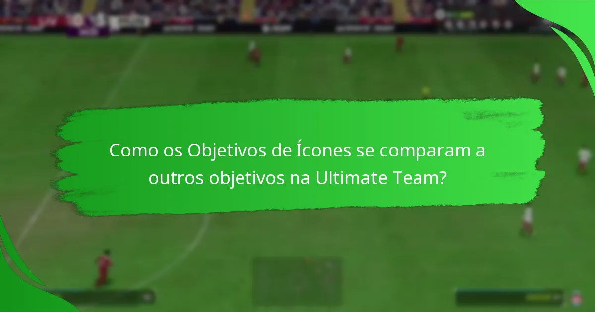 Quais recompensas estão associadas aos Objetivos de Ícones?